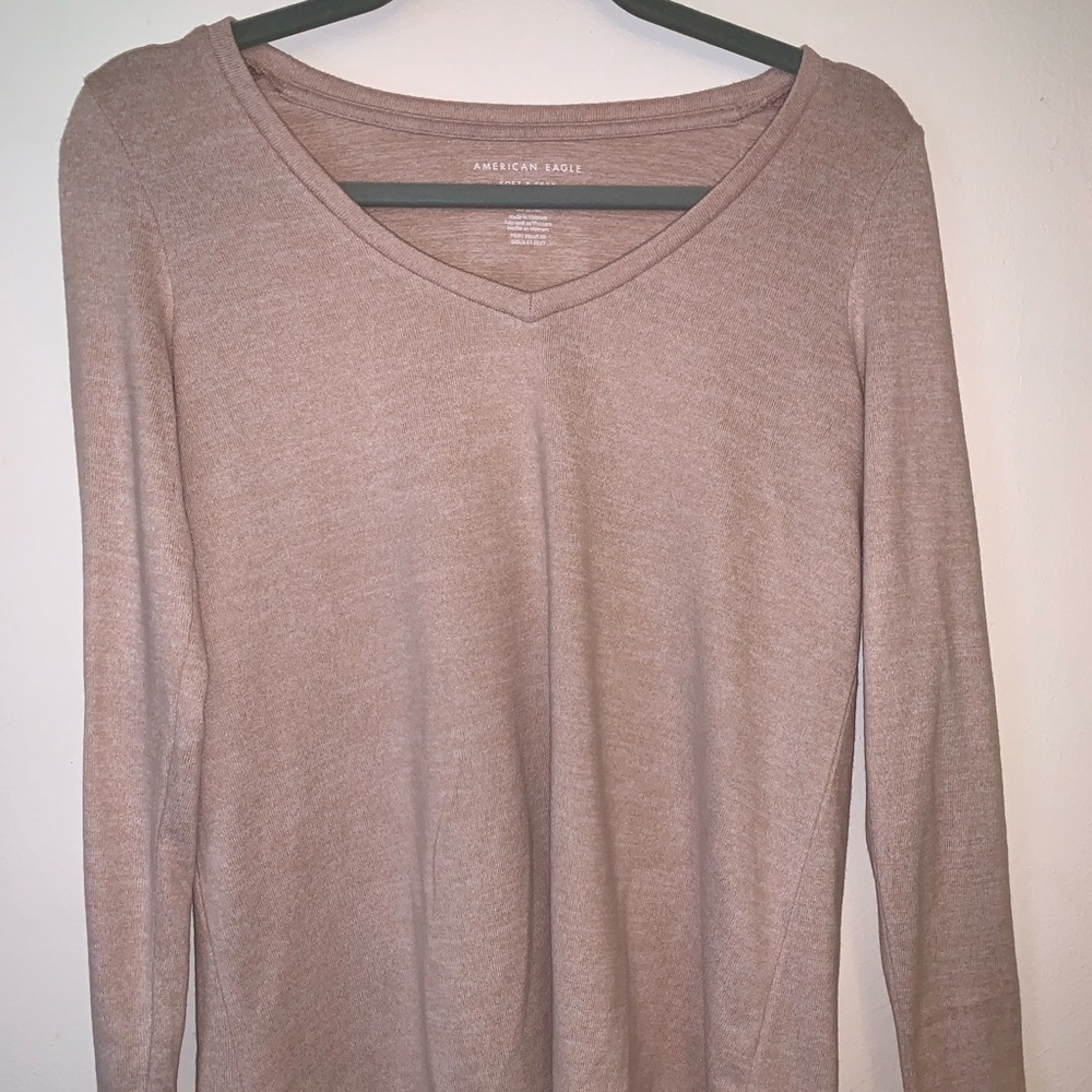 American Eagle soft and sexy plush pink shirt